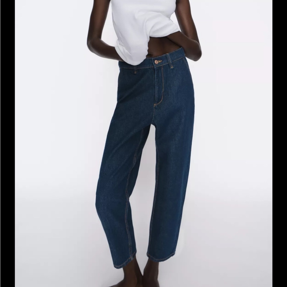 ZARA Midrise tapered jeans